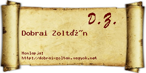 Dobrai Zoltán névjegykártya