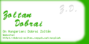 zoltan dobrai business card